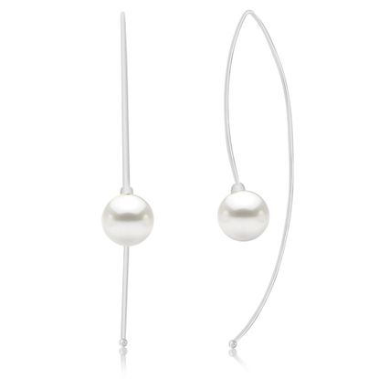 Picture of Brass Freshwater Pearl End Long Threader Earring