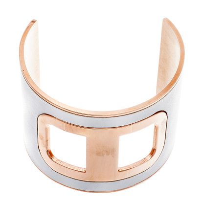 Picture of Rose-Tone Stainless Steel Enamel Cuff Bangle