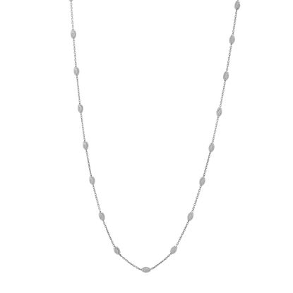 Imagen de Sterling Silver Beaded Cable Chain Necklace
