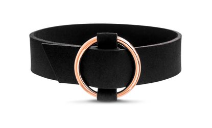 Imagen de Brass Black Leather Belt Design Choker