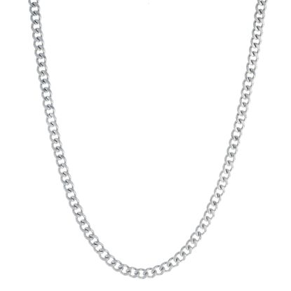 Picture of Silver-Tone Stainless Steel Curb 24 Necklace