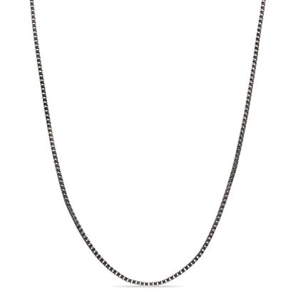 Picture of Black-Tone Stainless Steel 2mm IP 30 Necklace