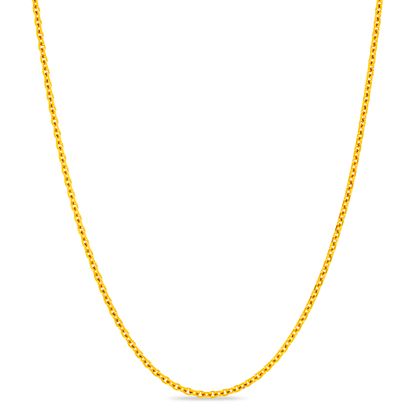 Imagen de Gold-Tone Stainless Steel 3mm IP 24 Rolo Chain Necklace
