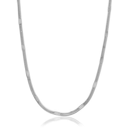 Imagen de Silver-Tone Stainless Steel 18 Snake Chain Necklace
