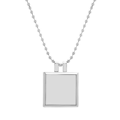 Imagen de Polished Square Pendant in Stainless Steel