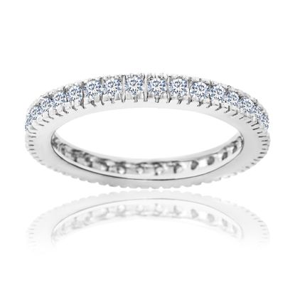 Picture of Sterling Silver Cubic Zirconia Eternity Band Ring Size 7