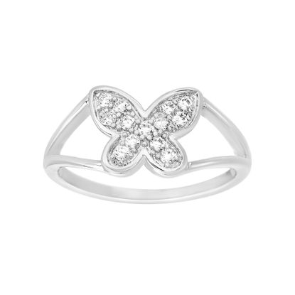 Imagen de Cubic Zirconia Open Side Butterfly Ring
