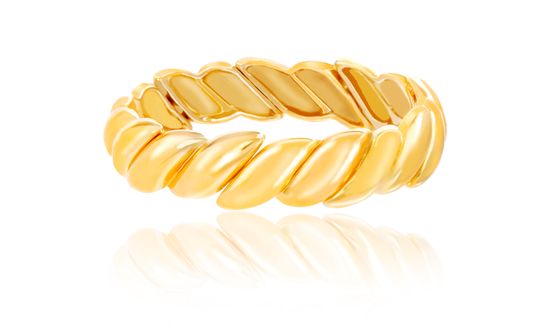Imagen de Gold-Tone Alloy Textured Design Stretch Bracelet