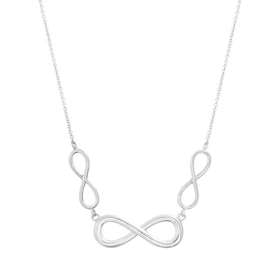 Picture of E-Coat Brass Infinity Station Cable Chain Necklace