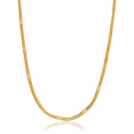 Imagen de Gold-Tone Stainless Steel 18 Snake Chain Necklace