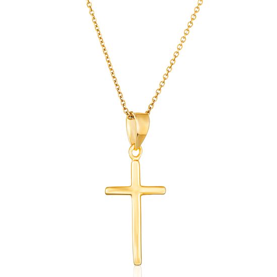 Picture of Cross Necklace in Gold over Sterling Silver