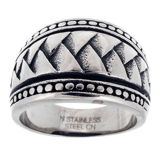 Imagen de Men's Stainless Steel Oxidized Braided Band Ring