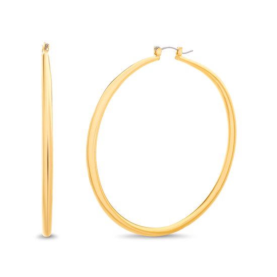 Picture of Steve Madden Hinged Post Hoop Earrings for Women (Yellow)
