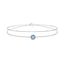 Picture of Sterling Silver Clear and Blue Cubic Zirconia Evil Eye Charm Beaded Anklet