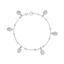 Picture of Sterling Silver Plated with Miracolosa Oval Charm and Diamond Cut Beaded Bracelet