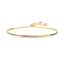 Picture of Sterling Silver Cubic Zirconia Box Chain Clear Tennis Slider Bracelet