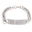 Picture of Silver -Tone Stainless Steel ID Plate Curb Chain Bracelet