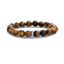Picture of STAINLESS STEEL TIGERS EYE BEADED STRETCH MENS BRACELET