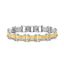 Picture of Two-Tone Stainless Steel Striped & Ridged Square Link Men's Bracelet