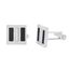 Picture of Silver-Tone Stainless Steel With Enamel Cuff Links