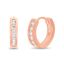 Picture of Sterling Silver Cubic Zirconia Huggie Earrings