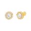 Picture of Sterling Silver Cubic Zirconia W/ Border Post Earring