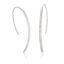 Picture of Hammered Texture Curved Bar Hook Earring in Sterling Silver