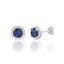 Picture of Sterling Silver SPPR Center Clear Cubic Zirconia Halo Post Earring