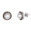 Picture of Sterling Silver Oxidized Round Pearl Marcasite Post Earrings