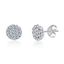 Picture of Cubic Zirconia Pave Setting Stud Earring in Rhodium over Brass