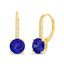 Picture of Sterling Silver Blue/Clear Cubic Zirconia Leverback Earring