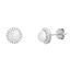 Picture of STERLING SILVER RHODIUM WHITE PEARL W/ SIMULATED DIAMOND BORDER POST EARRING