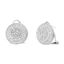 Picture of Sterling Silver Cubic Zirconia Concave Post Clip Earring