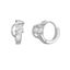 Picture of Sterling Silver 12mm Cubic Zirconia Polished Squiggly Line Huggie Earring