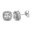 Picture of Sterling Silver Square Cubic Zirconia Post Earring