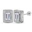 Picture of Cubic Zirconia Rectangle Stud Earring in Sterling Silver