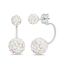 Picture of Silver-Tone Brass Round Crystal Ball Front to Back Earring