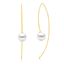 Picture of Gold-Tone Brass Freshwater Pearl End Long Threader Earring
