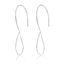 Picture of Silver-Tone Brass Open Teardrop Threader Earring