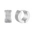 Picture of Silver-Tone Stainless Steel 14mm Sandblast/Polished Huggie Earring