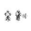 Picture of Stainless Steel Oxidized Cubic Zirconia Cross Post Earrings