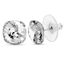 Picture of Silver-Tone Stainless Steel Square Crystal Stud Earring