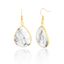 Picture of Alloy White And Grey Marble Tear Drop French Wire Earring