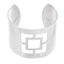 Picture of Silver-Tone Stainless Steel Square Cutout Wide Cuff Bangle