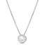 Picture of Sterling Silver Stationed Baguette Bar Pendant Chain Necklace
