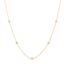 Picture of STERLING SILVER GOLD CZ CLOVER STATION 24 CABLE CHAIN NECKLACE