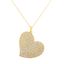 Picture of Brass Pave Cubic Zirconia Heart Pendant Cable Chain Necklace