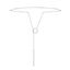 Picture of Silver-Tone Brass Ring Dangling Bar Cable Chain Choker