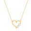 Picture of Diamond Accent Infinity Heart Pendant Necklace in Gold over Brass