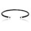Picture of Silver-Tone Brass Black Crystal Wrapped Open Collar Necklace
